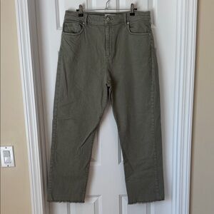 Ann Taylor Loft Denim Cropped Pants - Green‎ - Sz 12